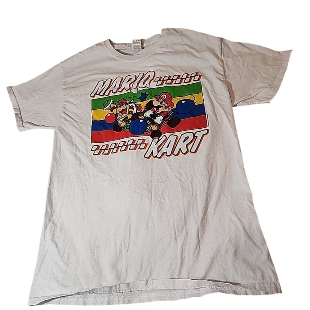Mario Kart‎ T-Shirt Retro Video Game Tee Bowser Mario Brothers Gildan